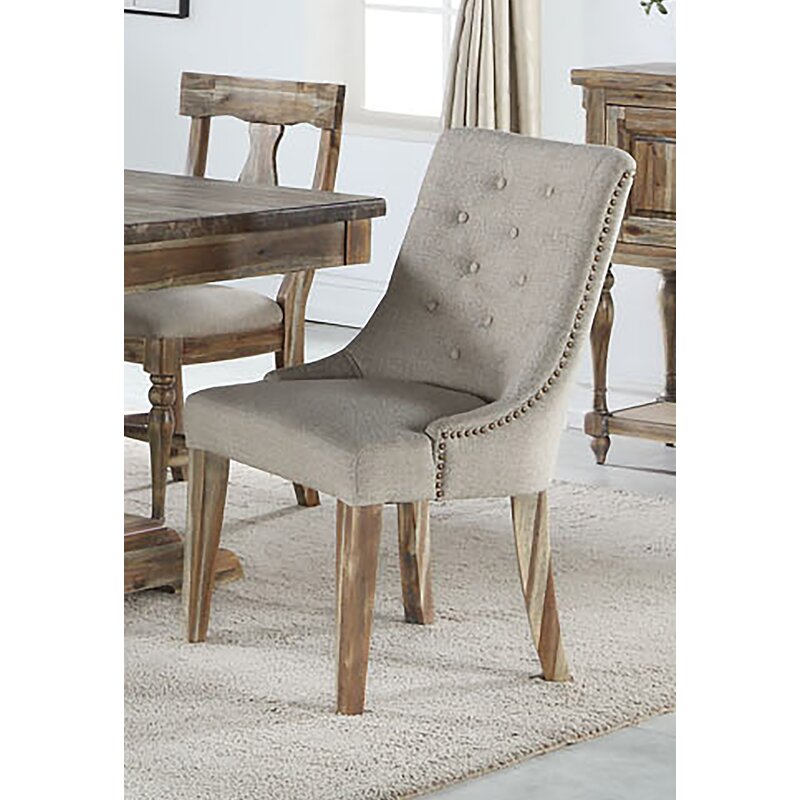 One Allium Way Karli Tufted Upholstered Parsons Chair in Gray | Wayfair.ca